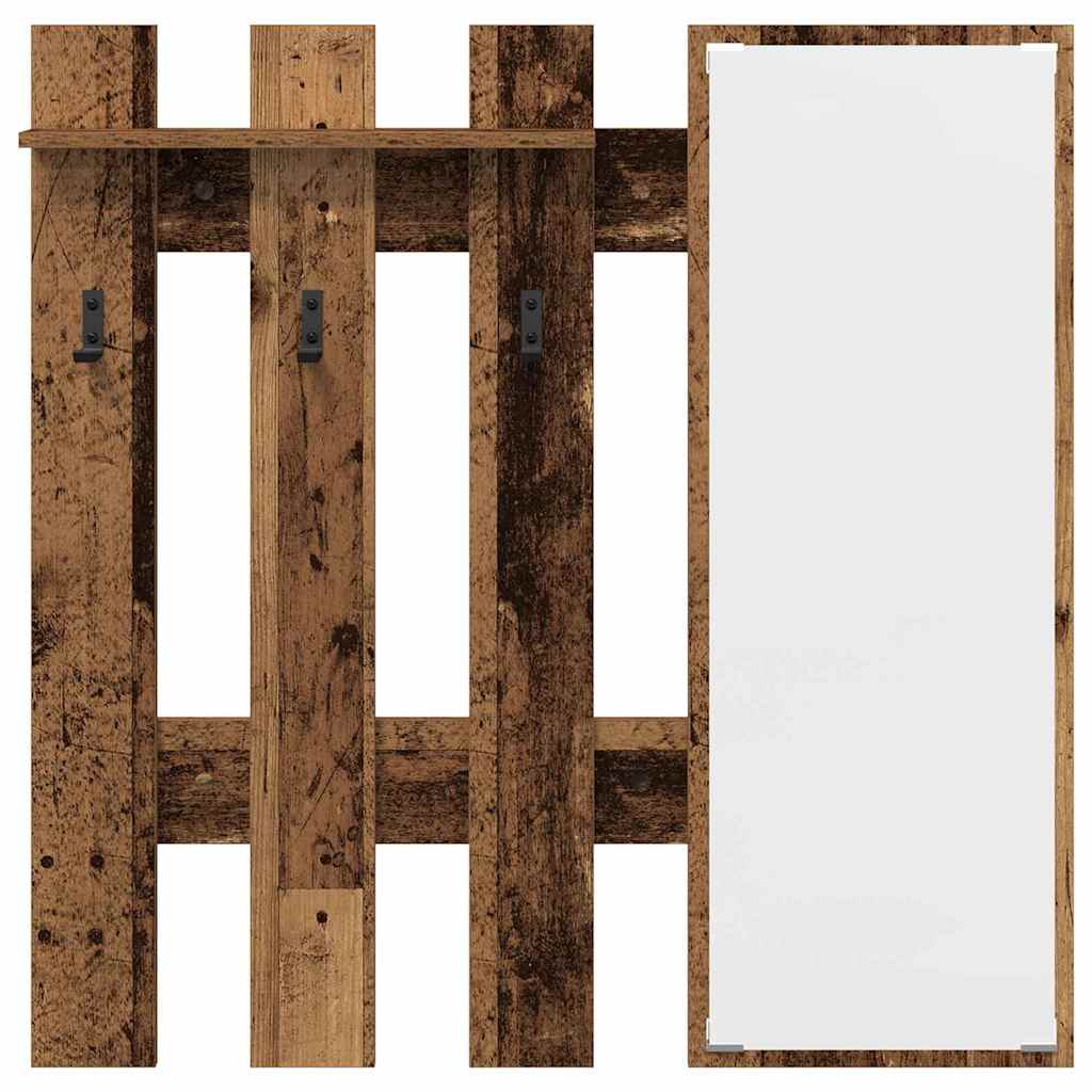 Wall-Mounted Coat Rack Wall-mounted Old Wood 100 x 10 x 100 cm
