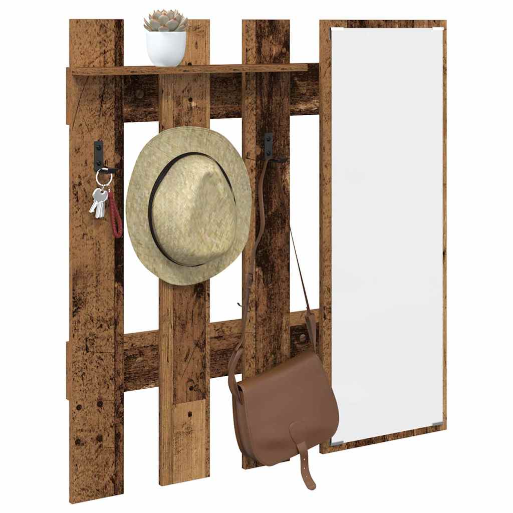 Wall-Mounted Coat Rack Wall-mounted Old Wood 100 x 10 x 100 cm