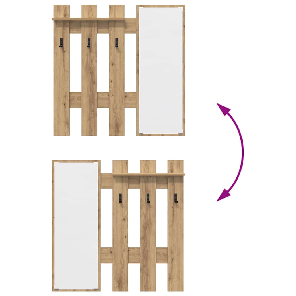 Wall-Mounted Coat Rack Wall-Mounted Artisan Oak Engineered wood
