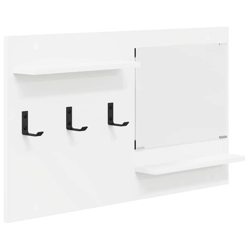 Wall-Mounted Coat Rack White 90 x 10 x 50 cm Engineered wood