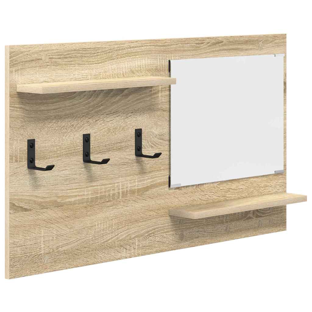 Wall-Mounted Coat Rack with Shelf Sonoma Oak 90 x 10 x 50 cm