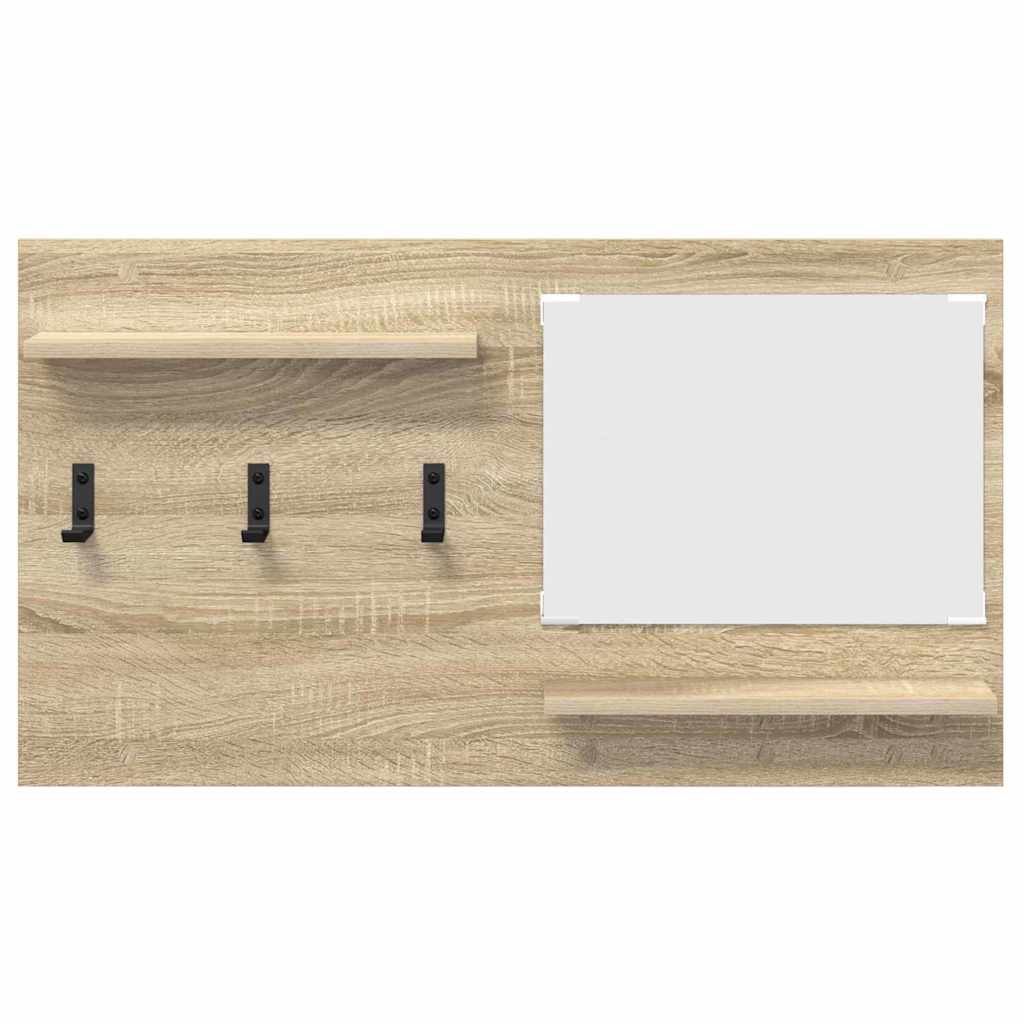 Wall-Mounted Coat Rack with Shelf Sonoma Oak 90 x 10 x 50 cm