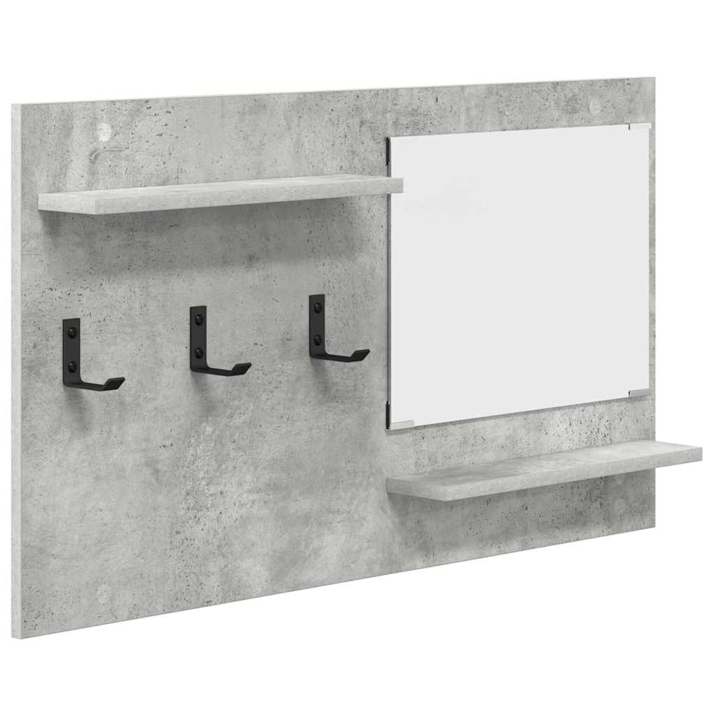 Wall-Mounted Coat Rack with Shelf Concrete Grey 90 x 10 x 50 cm