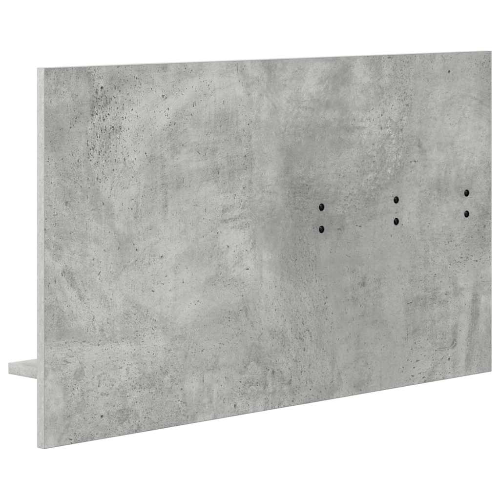 Wall-Mounted Coat Rack with Shelf Concrete Grey 90 x 10 x 50 cm