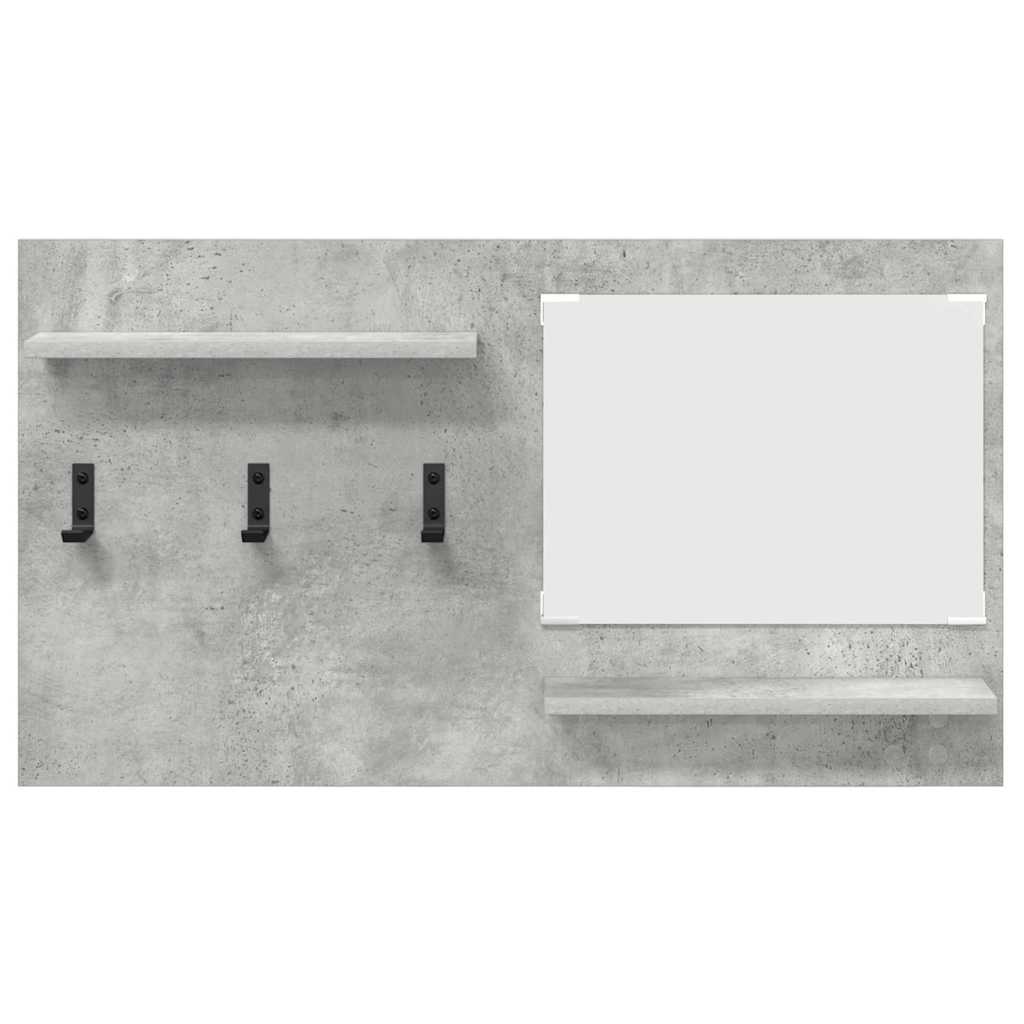 Wall-Mounted Coat Rack with Shelf Concrete Grey 90 x 10 x 50 cm