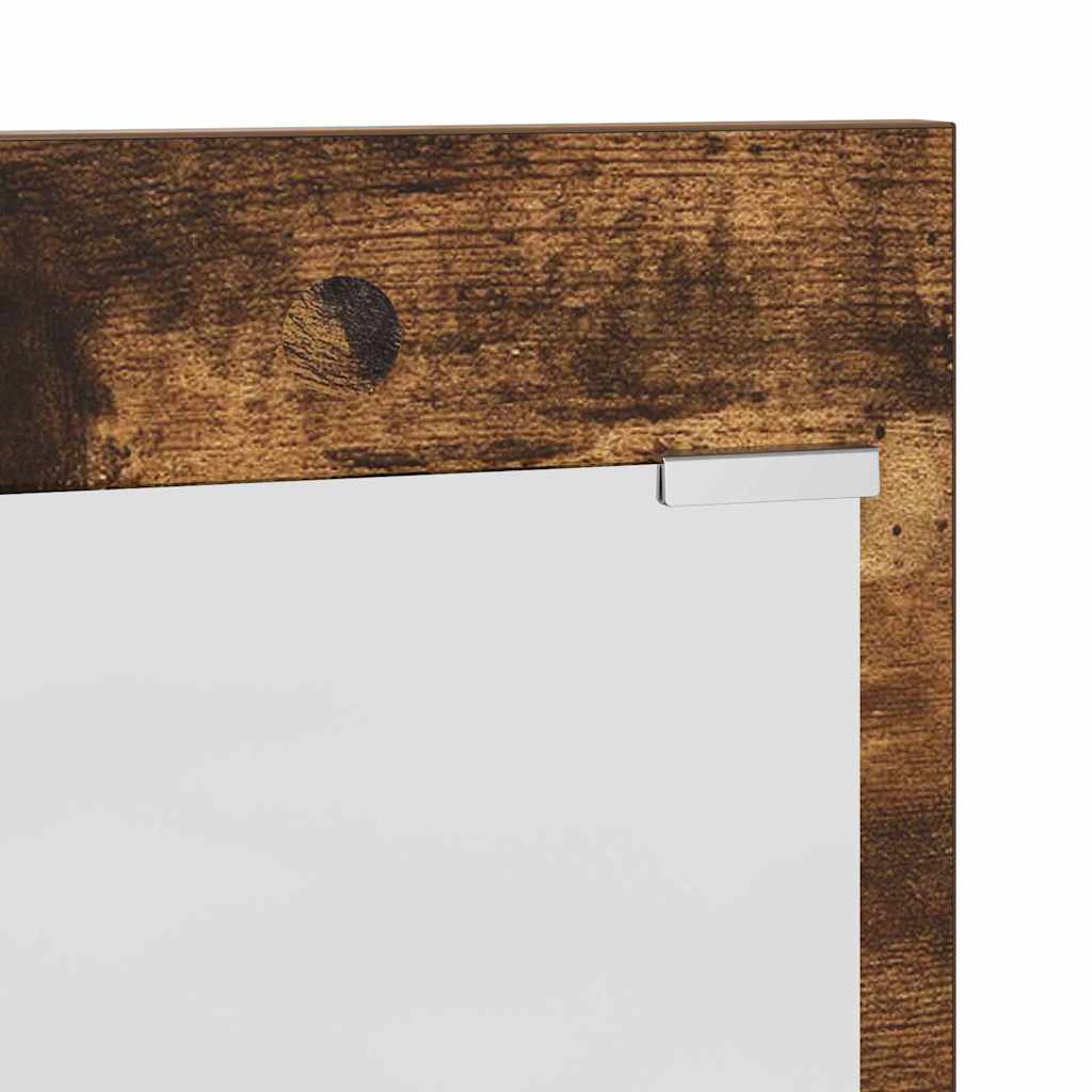 Wall-Mounted Coat Rack with Shelf Smoked Oak 90 x 10 x 50 cm