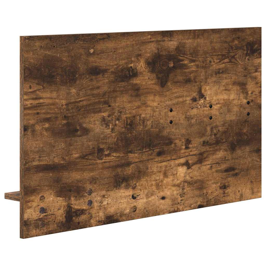 Wall-Mounted Coat Rack with Shelf Smoked Oak 90 x 10 x 50 cm