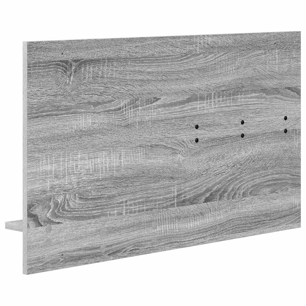 Wall-Mounted Coat Rack with Shelf Grey Sonoma 90 x 10 x 50 cm