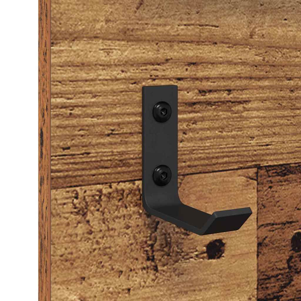 Wall-Mounted Coat Rack Old Wood 90 x 10 x 50 cm Engineered wood
