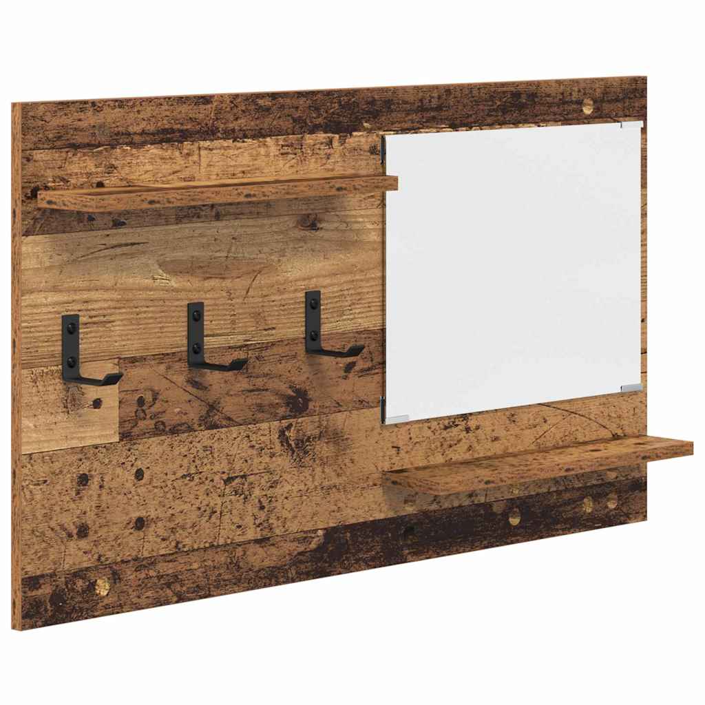Wall-Mounted Coat Rack Old Wood 90 x 10 x 50 cm Engineered wood