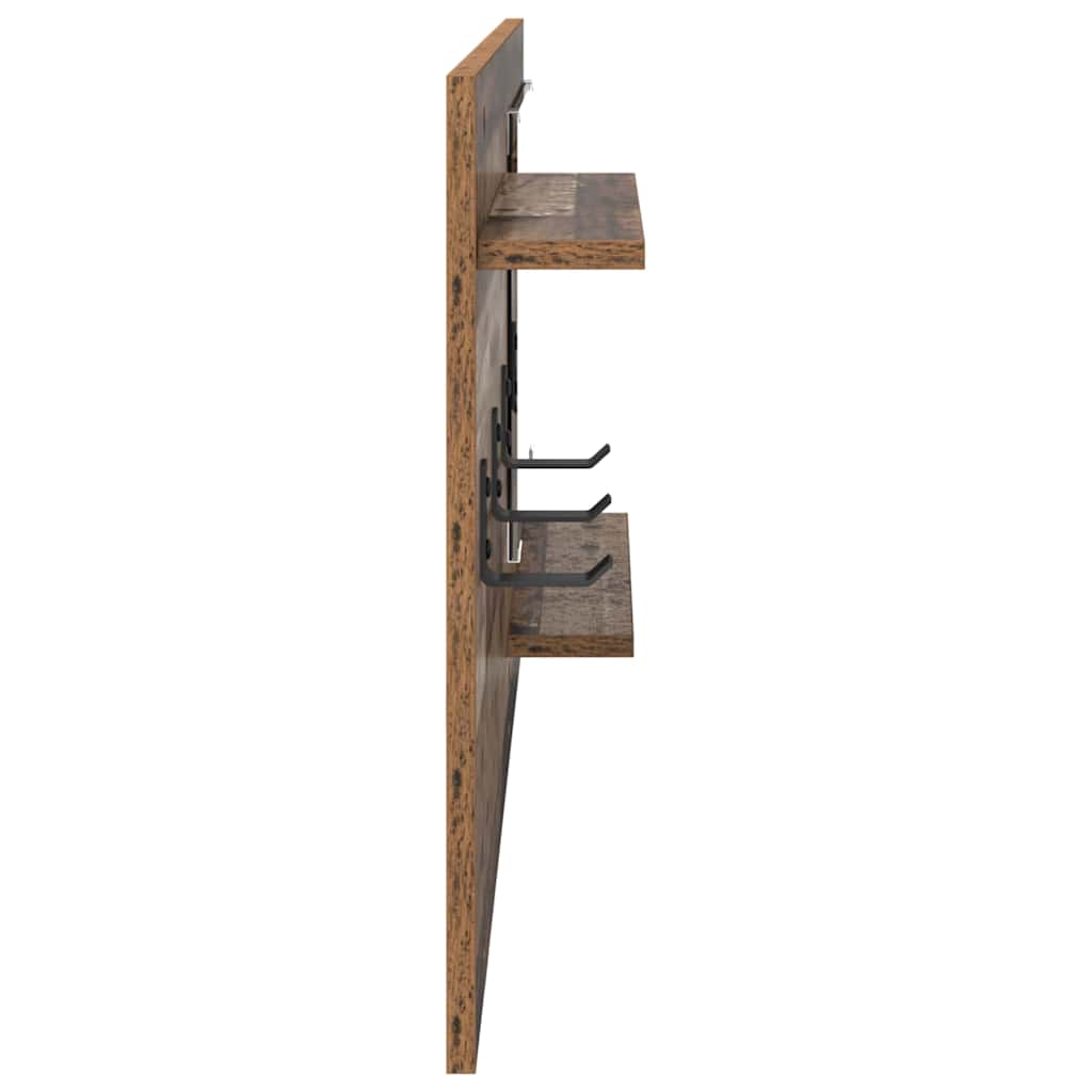 Wall-Mounted Coat Rack Old Wood 90 x 10 x 50 cm Engineered wood