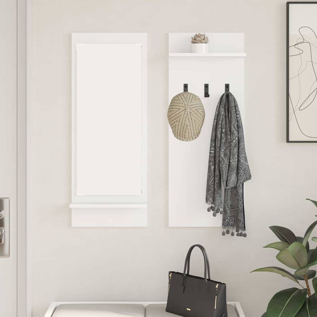 Wall-Mounted Coat Rack Wall-Mounted White 70 x 10 x 90 cm