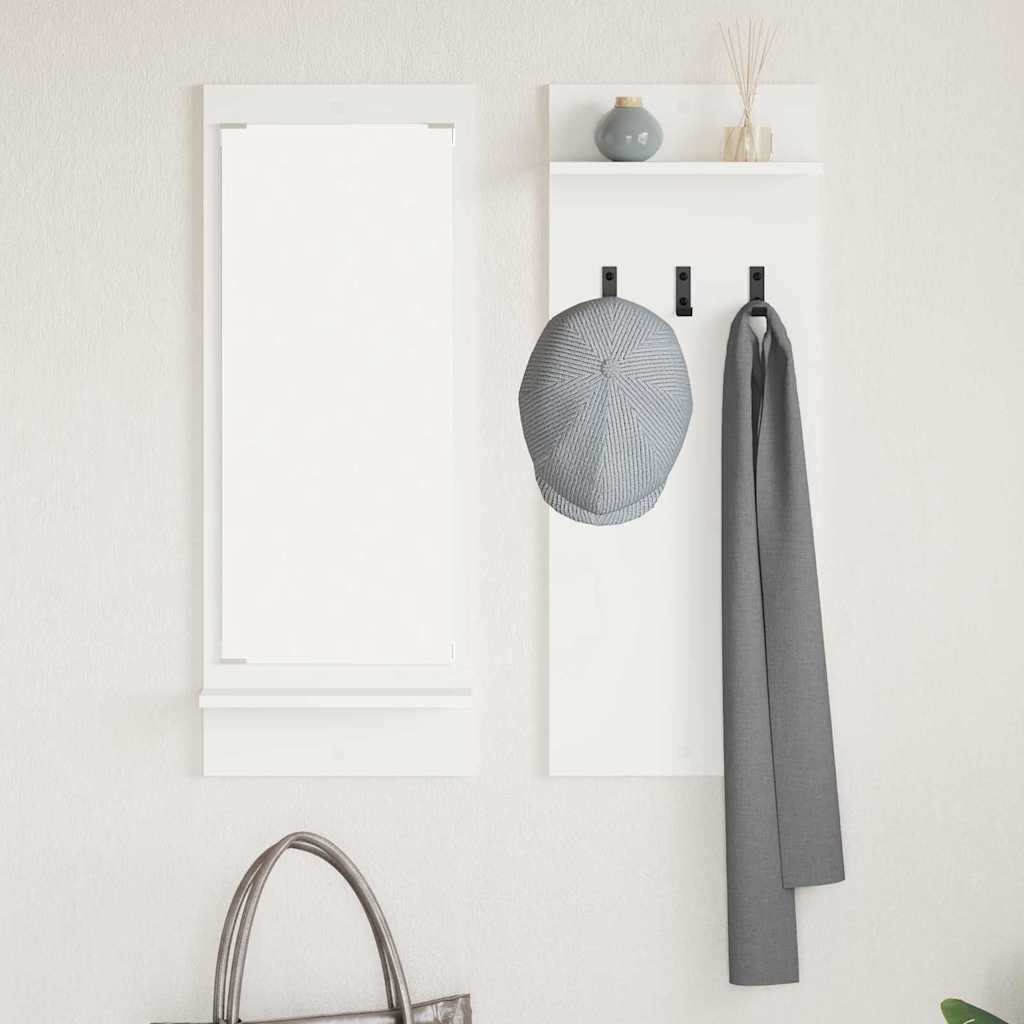 Wall-Mounted Coat Rack Wall-Mounted White 70 x 10 x 90 cm