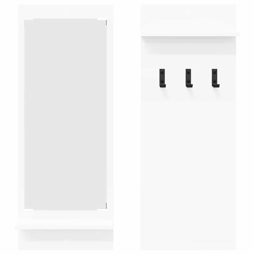 Wall-Mounted Coat Rack Wall-Mounted White 70 x 10 x 90 cm