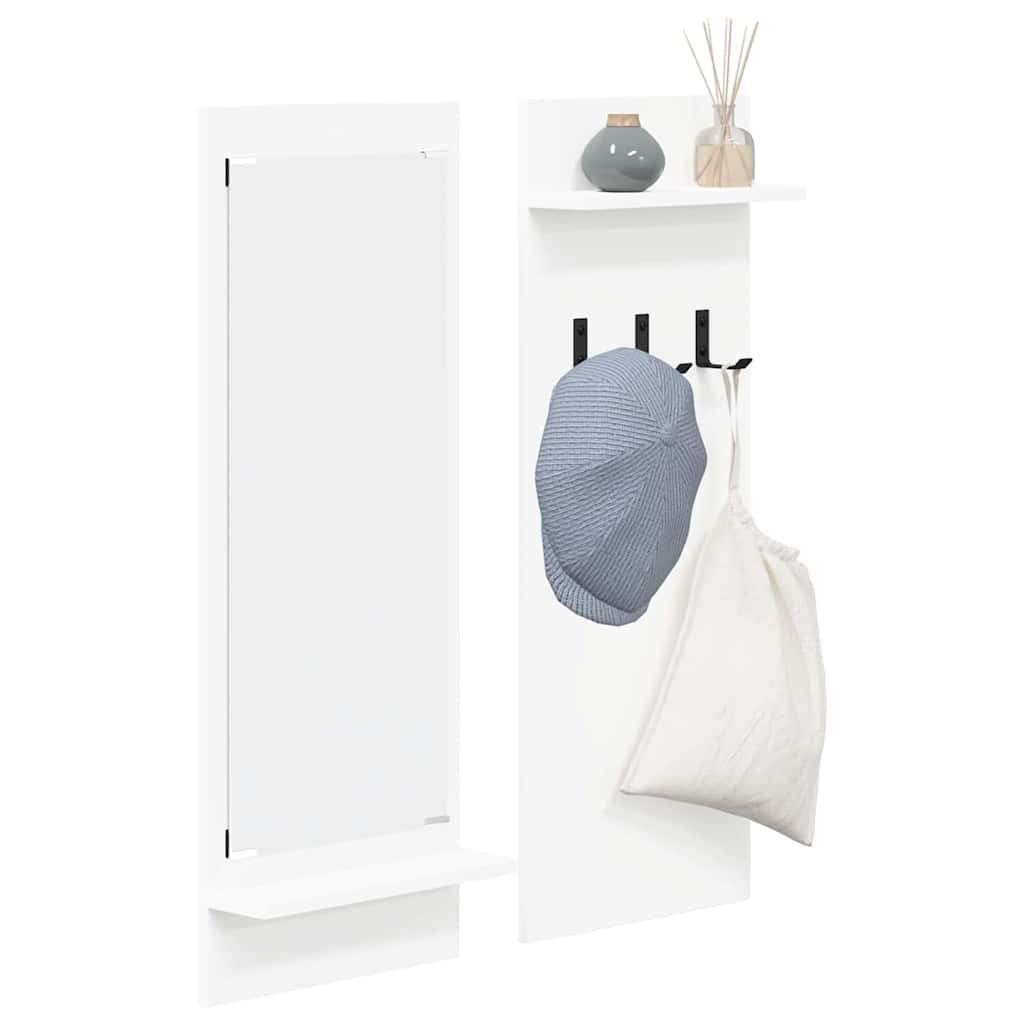 Wall-Mounted Coat Rack Wall-Mounted White 70 x 10 x 90 cm