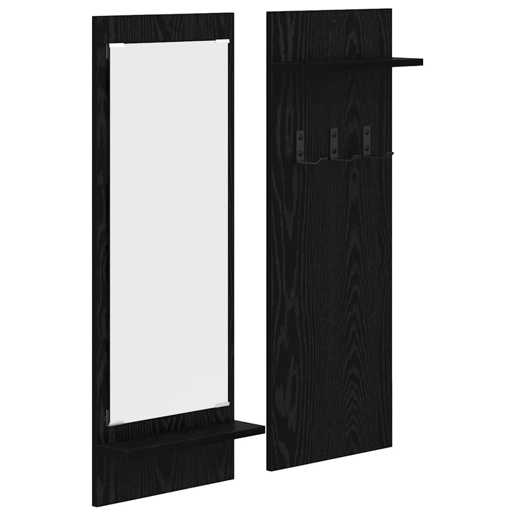 Wall-Mounted Coat Rack Wall-Mounted Black Oak 70 x 10 x 90 cm