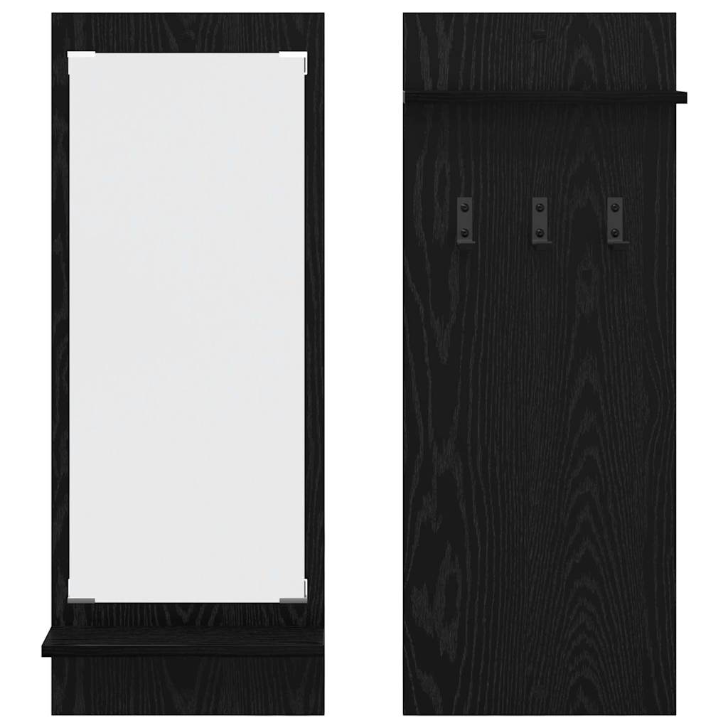 Wall-Mounted Coat Rack Wall-Mounted Black Oak 70 x 10 x 90 cm
