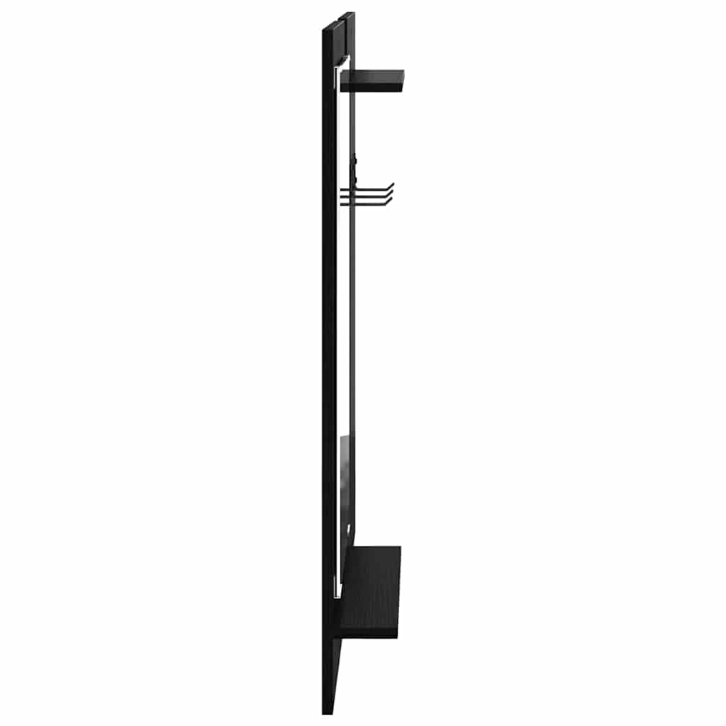 Wall-Mounted Coat Rack Wall-Mounted Black Oak 70 x 10 x 90 cm