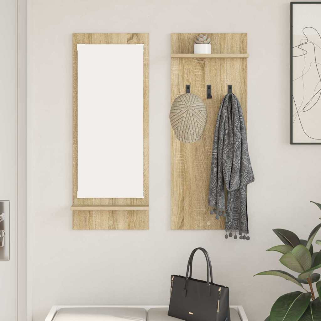 Wall-Mounted Coat Rack Wall-Mounted Sonoma Oak 70 x 10 x 90 cm