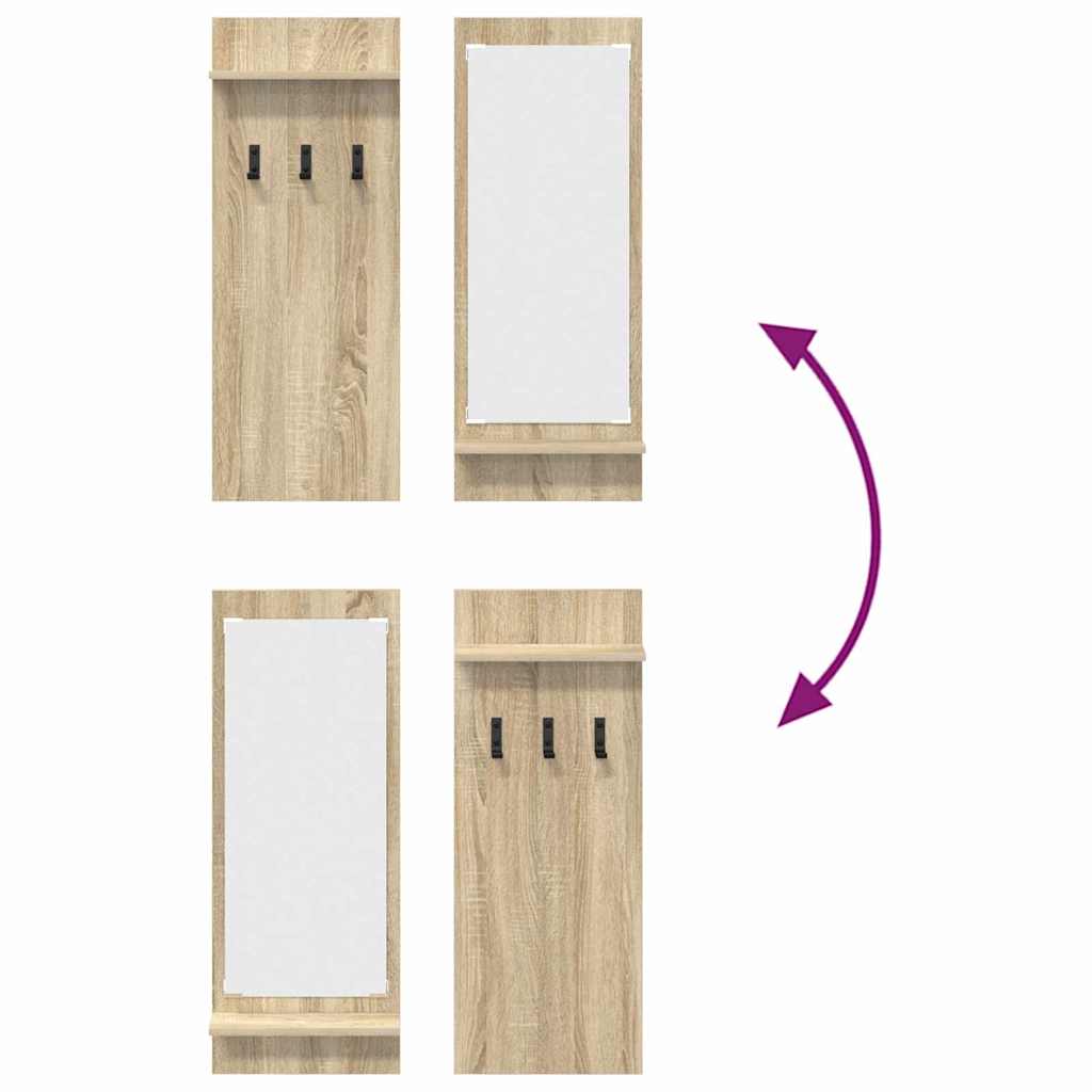 Wall-Mounted Coat Rack Wall-Mounted Sonoma Oak 70 x 10 x 90 cm