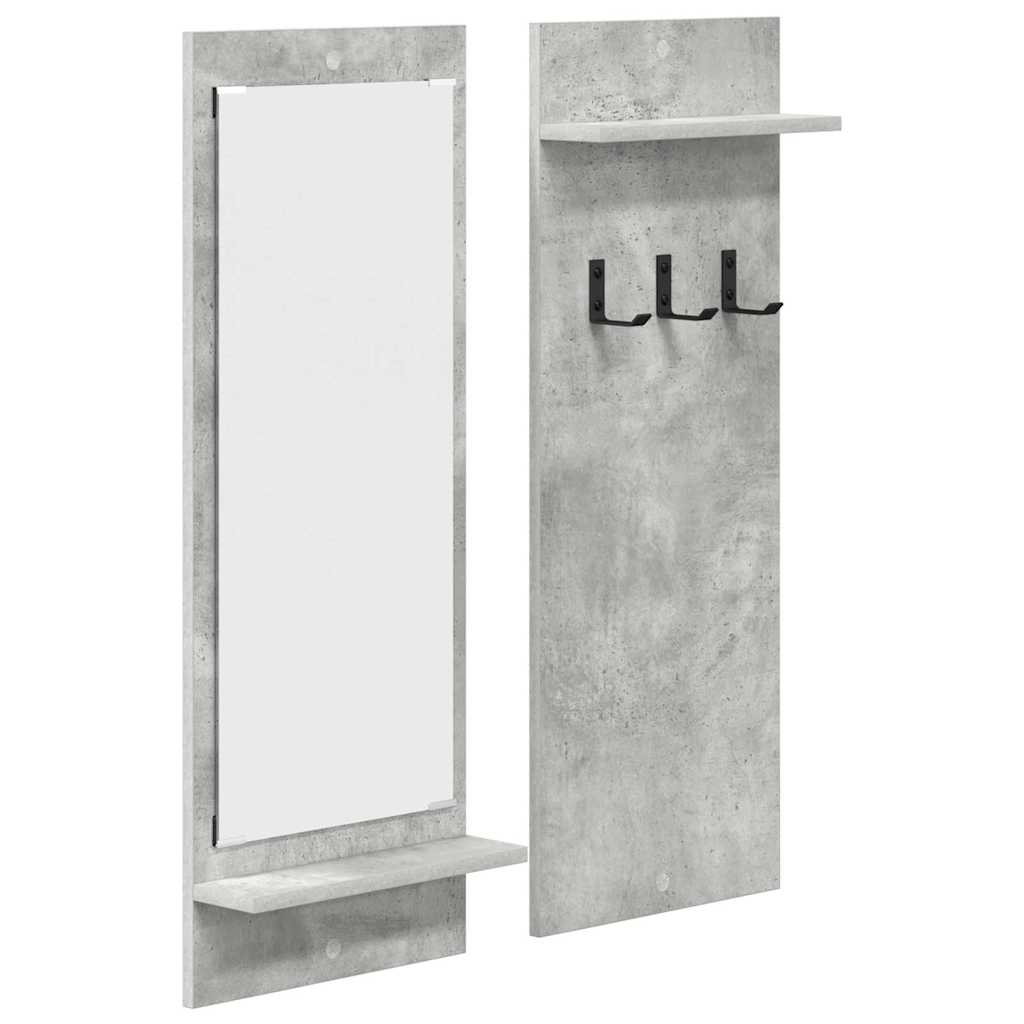 Wall-Mounted Coat Rack Wall-Mounted Concrete Grey