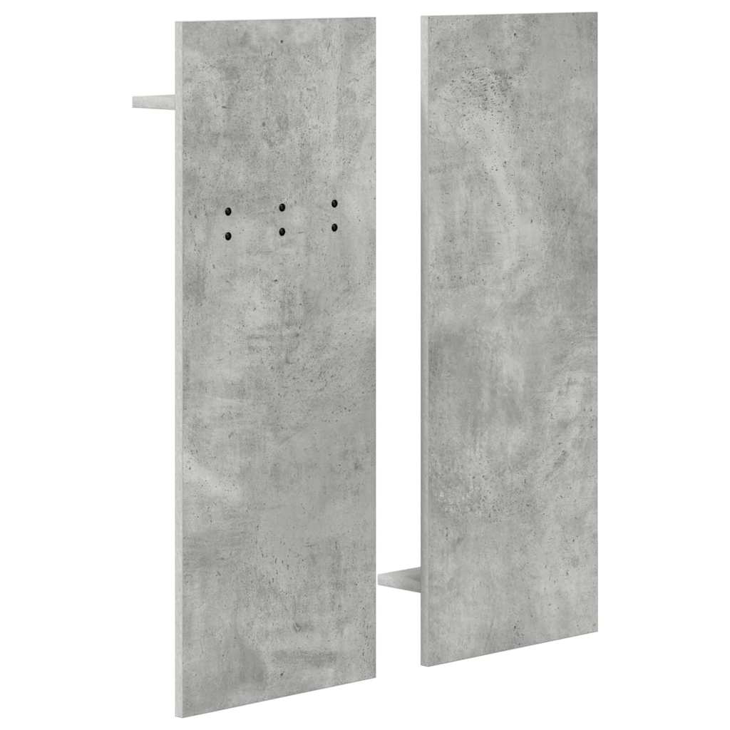 Wall-Mounted Coat Rack Wall-Mounted Concrete Grey
