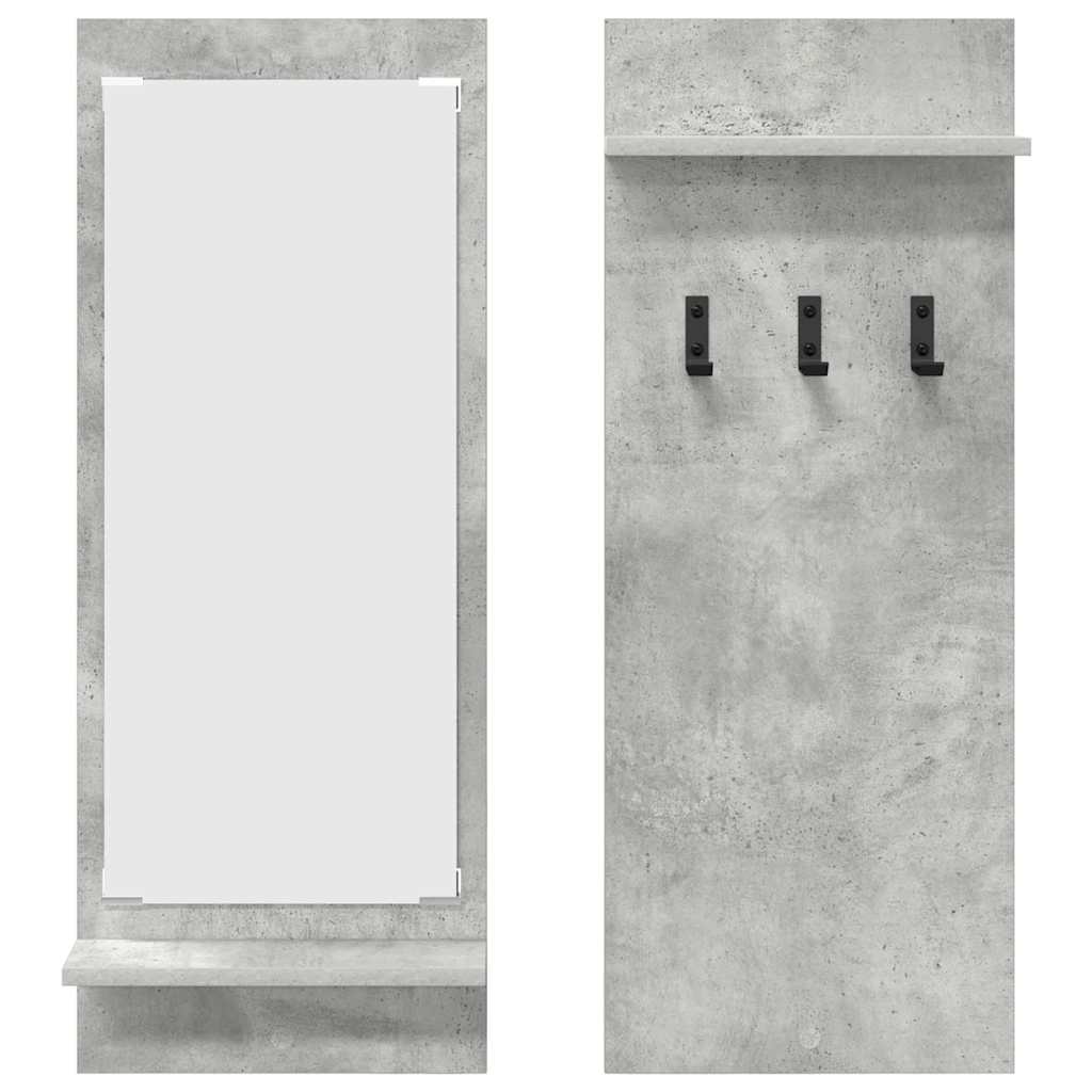 Wall-Mounted Coat Rack Wall-Mounted Concrete Grey