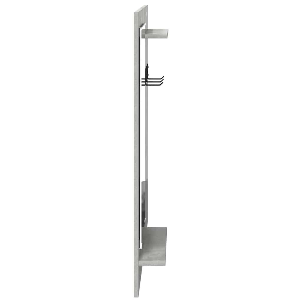 Wall-Mounted Coat Rack Wall-Mounted Concrete Grey