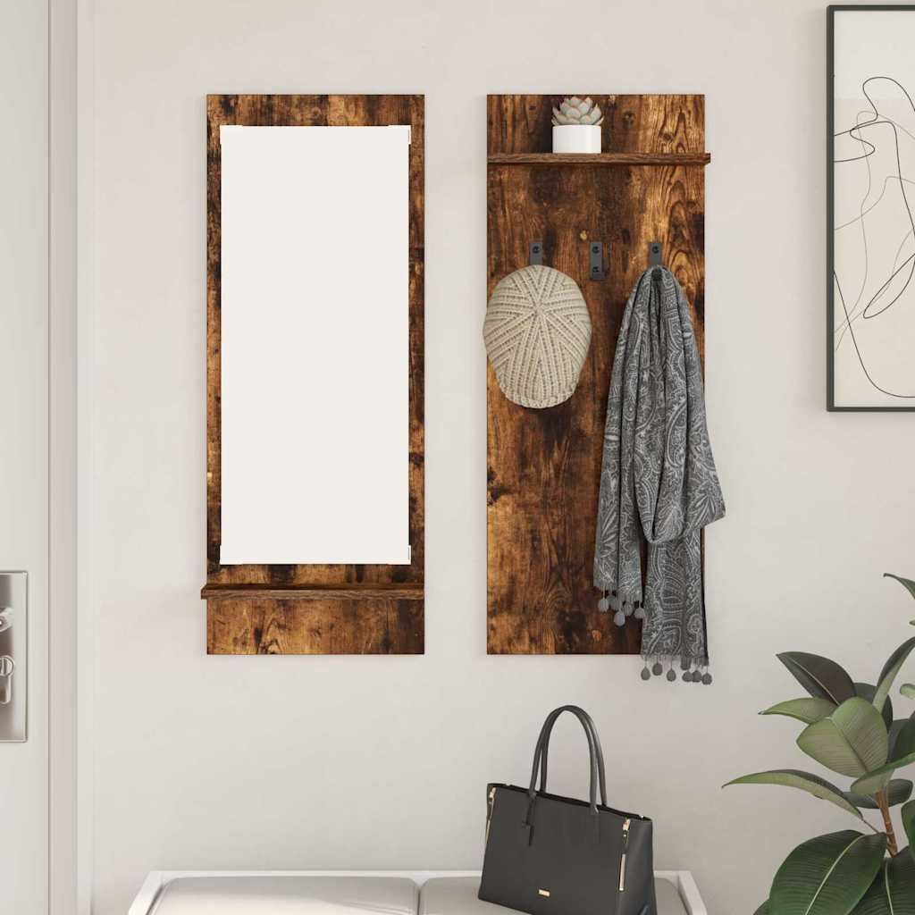 Wall-Mounted Coat Rack Wall-Mounted Smoked Oak 70 x 10 x 90 cm
