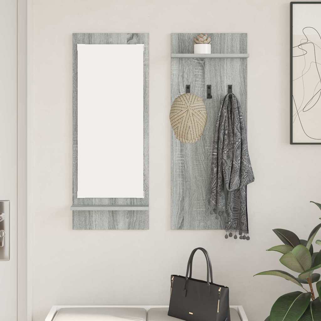 Wall-Mounted Coat Rack Wall-Mounted Grey Sonoma 70 x 10 x 90 cm