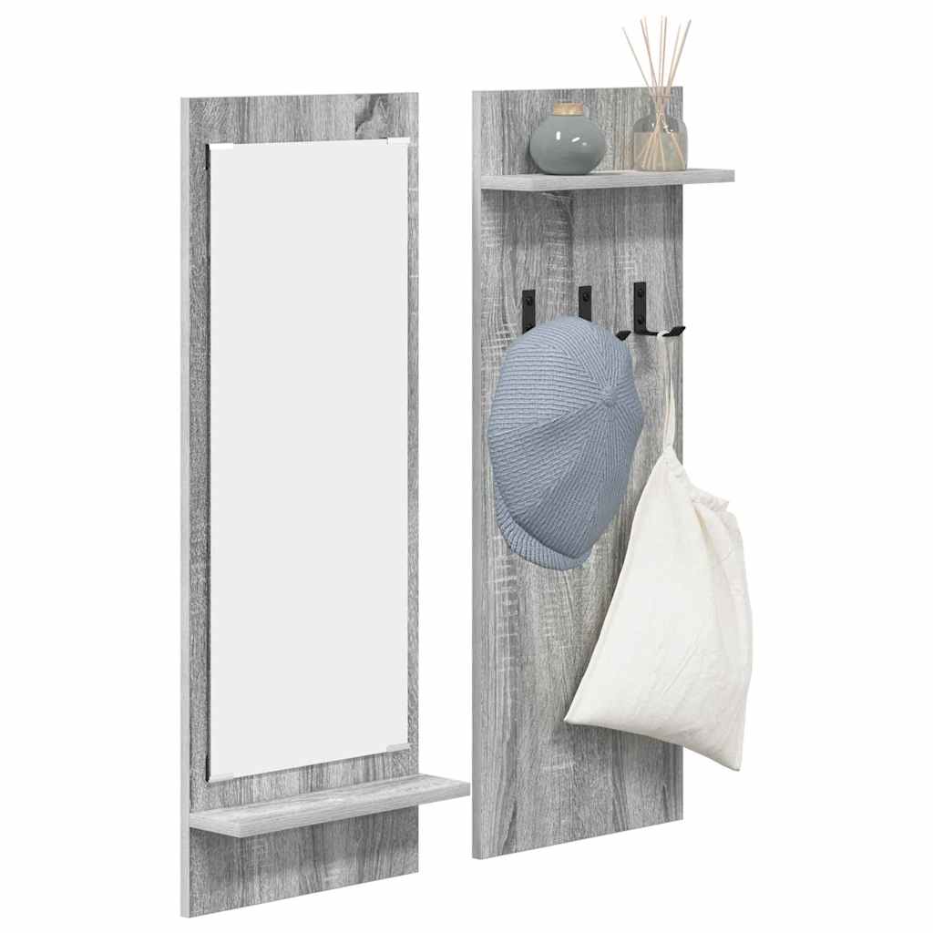 Wall-Mounted Coat Rack Wall-Mounted Grey Sonoma 70 x 10 x 90 cm