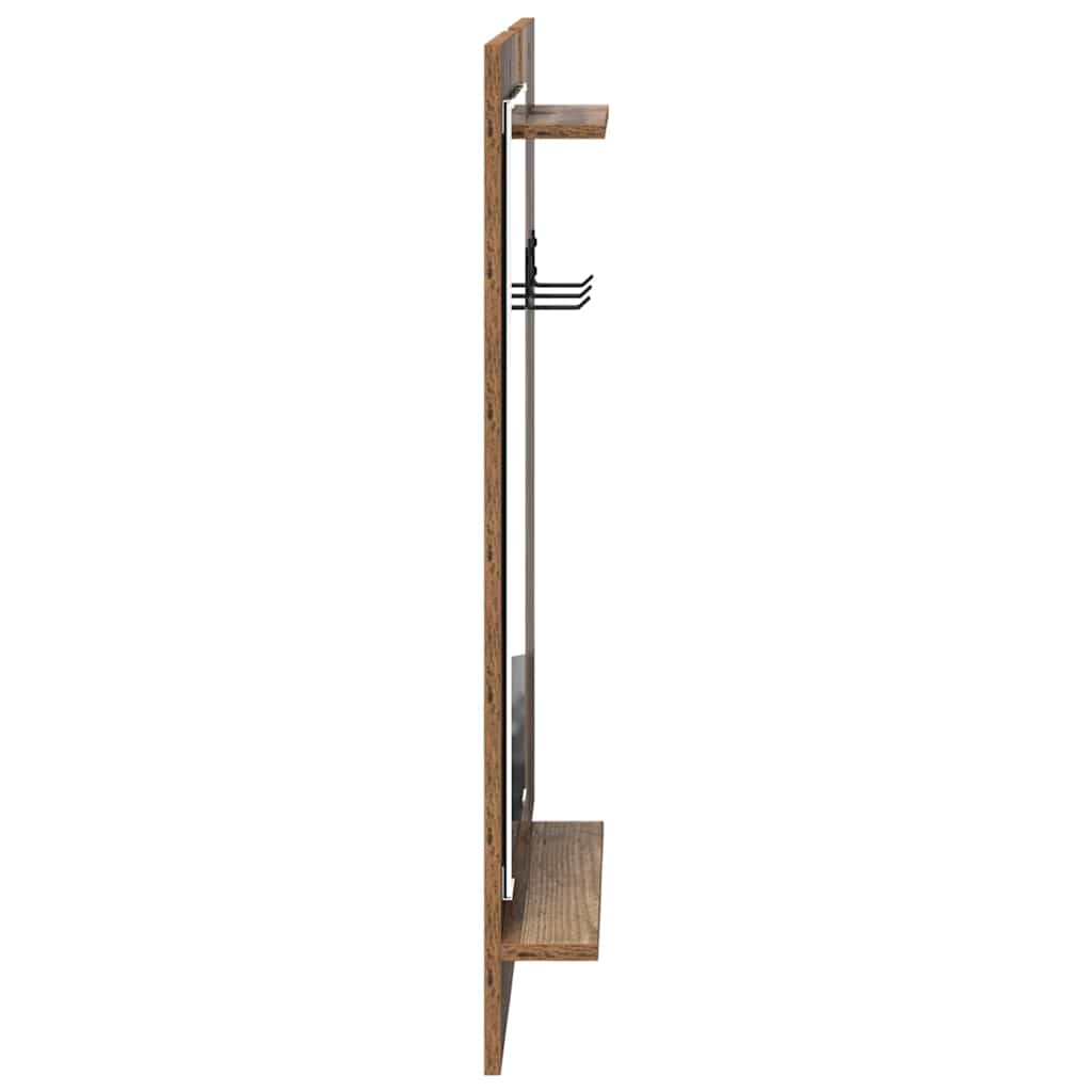 Wall-Mounted Coat Rack Old Wood 70 x 10 x 90 cm Engineered wood