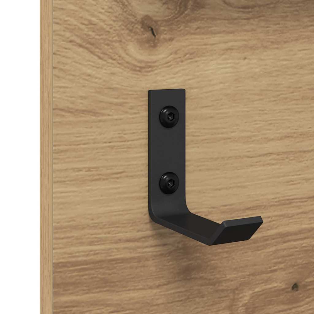 Wall-Mounted Coat Rack Wall-Mounted Artisan Oak 70 x 10 x 90 cm