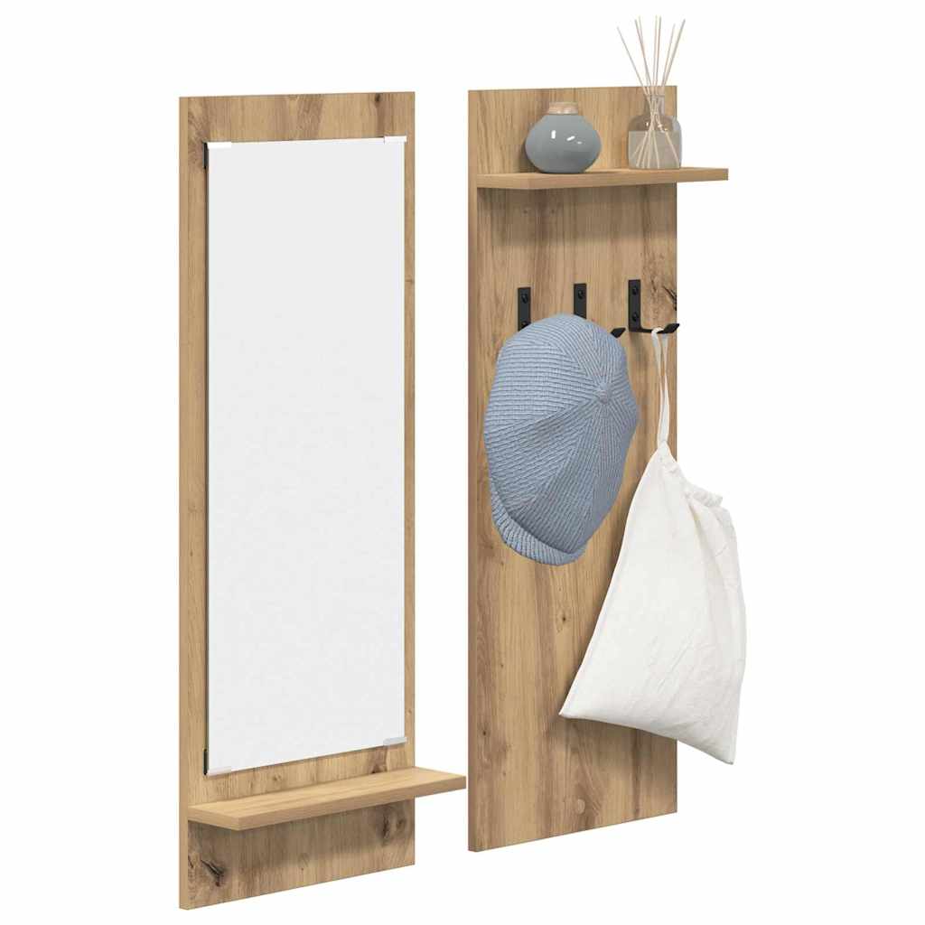 Wall-Mounted Coat Rack Wall-Mounted Artisan Oak 70 x 10 x 90 cm