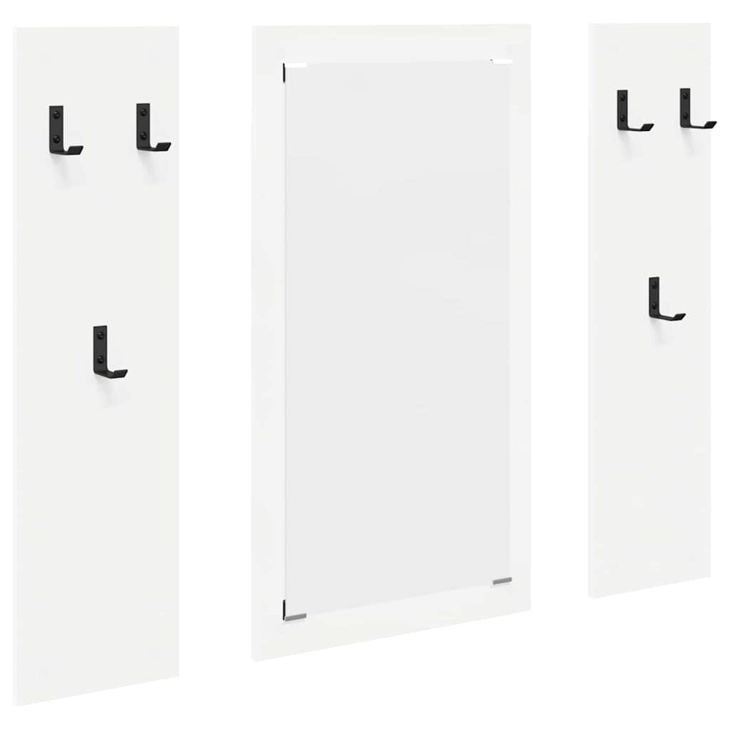 Wall-Mounted Coat Rack White 96 x 1.5 x 90 cm Engineered wood