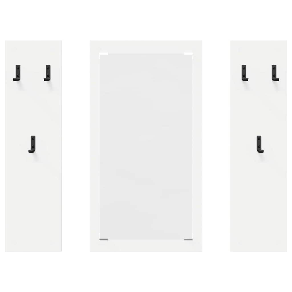 Wall-Mounted Coat Rack White 96 x 1.5 x 90 cm Engineered wood