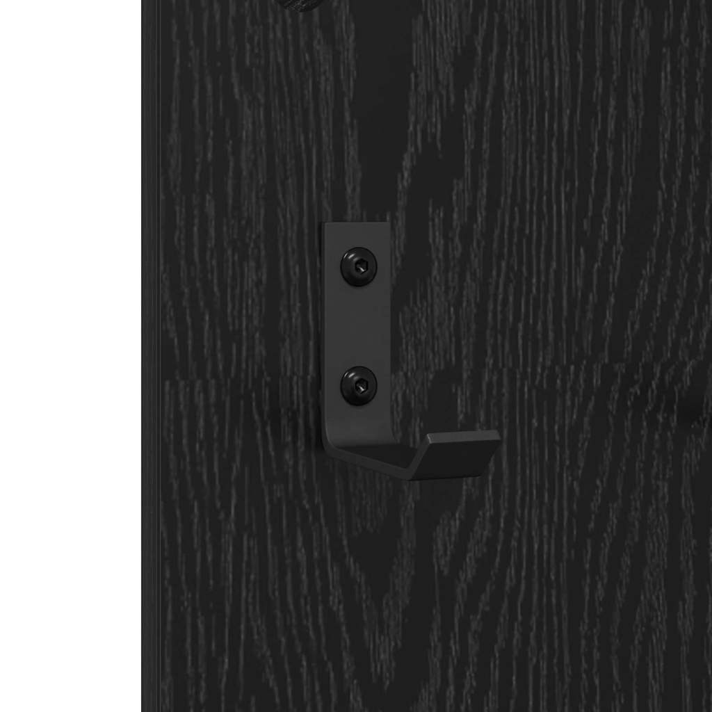 Wall-Mounted Coat Rack Wall-mounted Black Oak 96 x 1.5 x 90 cm