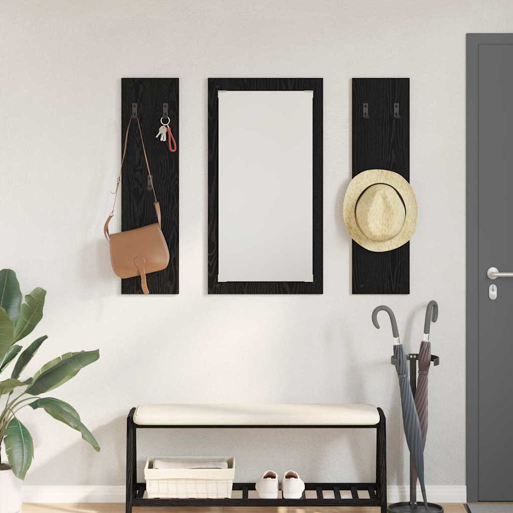 Wall-Mounted Coat Rack Wall-mounted Black Oak 96 x 1.5 x 90 cm