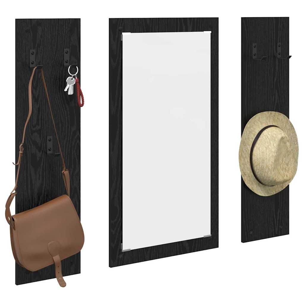 Wall-Mounted Coat Rack Wall-mounted Black Oak 96 x 1.5 x 90 cm