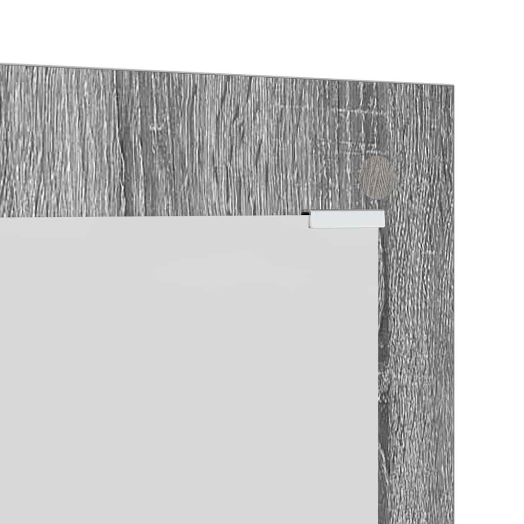 Wall-Mounted Coat Rack with Mirror Grey Sonoma 96 x 1.5 x 90 cm