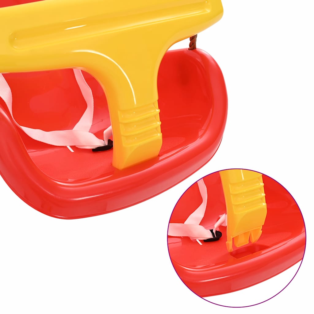 vidaXL Baby Swings 2 pcs Red 36 x 43 x 42 cm Plastic