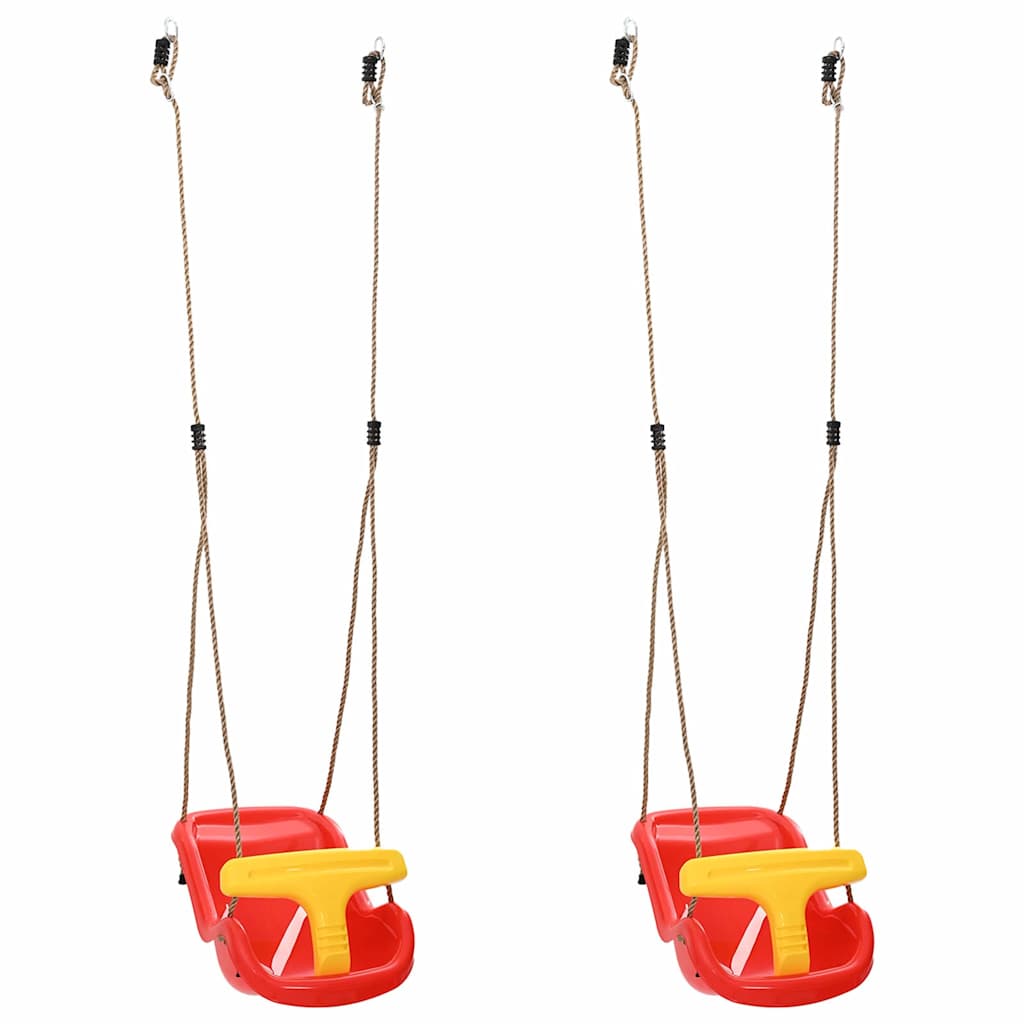 vidaXL Baby Swings 2 pcs Red 36 x 43 x 42 cm Plastic