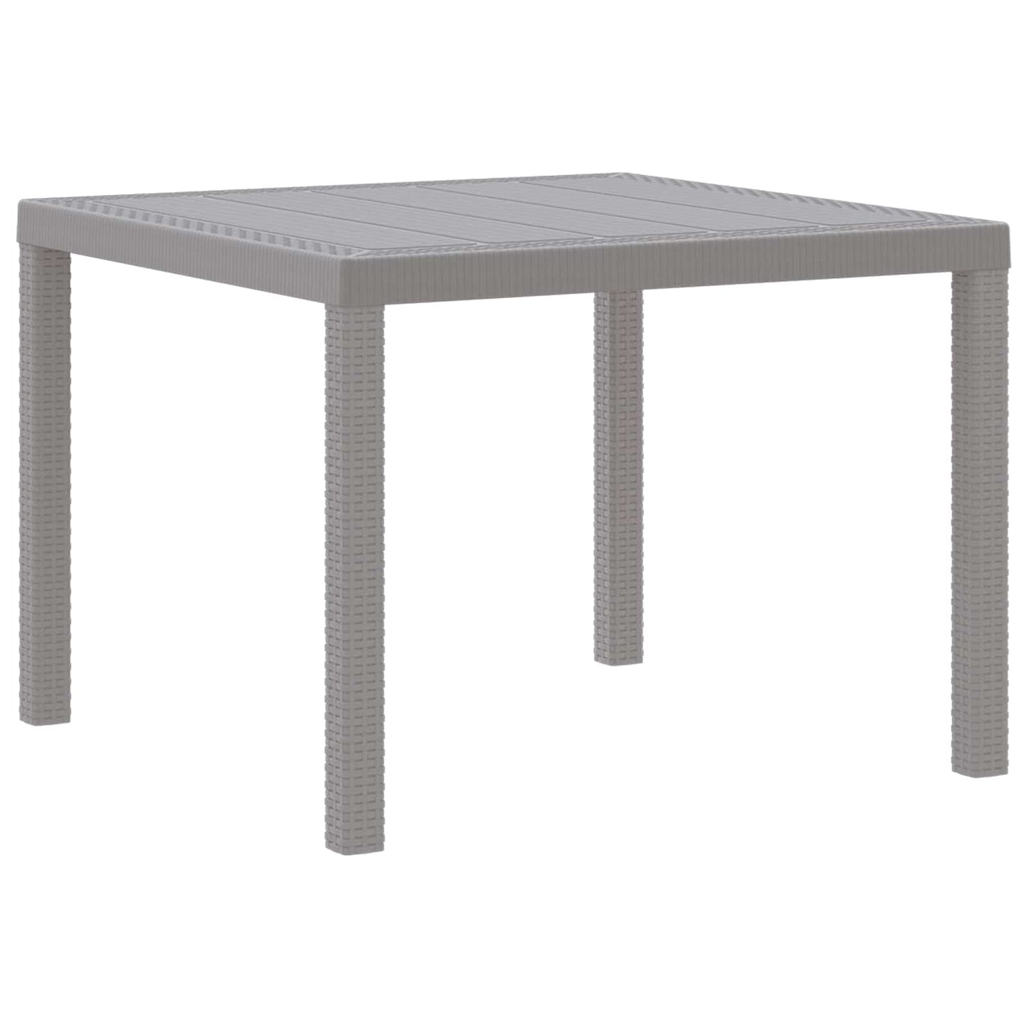 Garden Table Light Grey 100 x 100 x 73 cm Poly Rattan