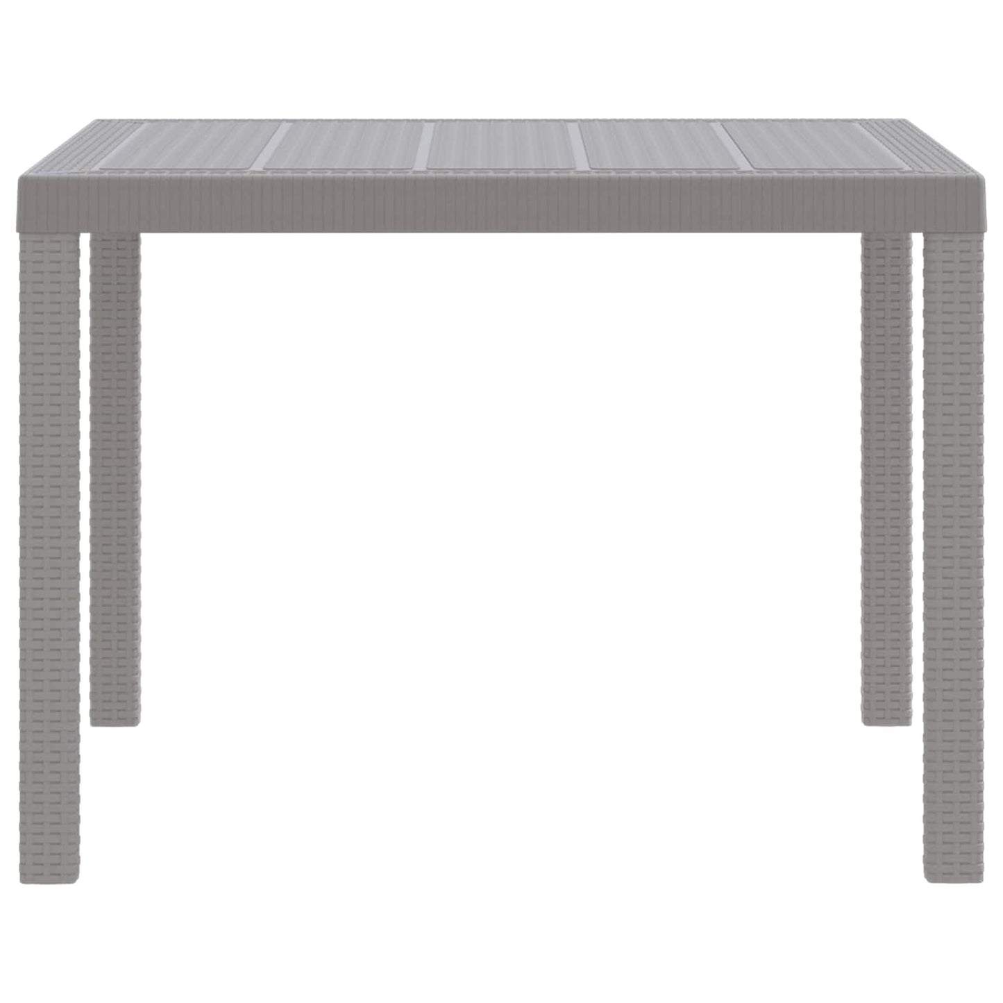 Garden Table Light Grey 100 x 100 x 73 cm Poly Rattan