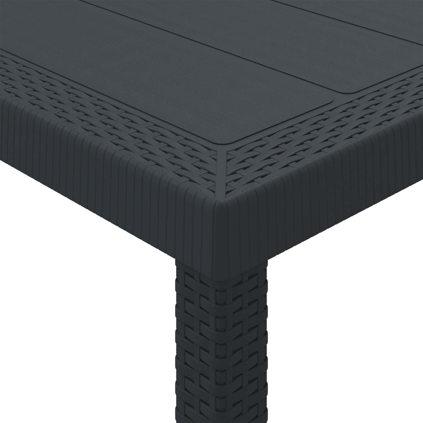 Garden Table Anthracite 200 x 100 x 73 cm Poly Rattan