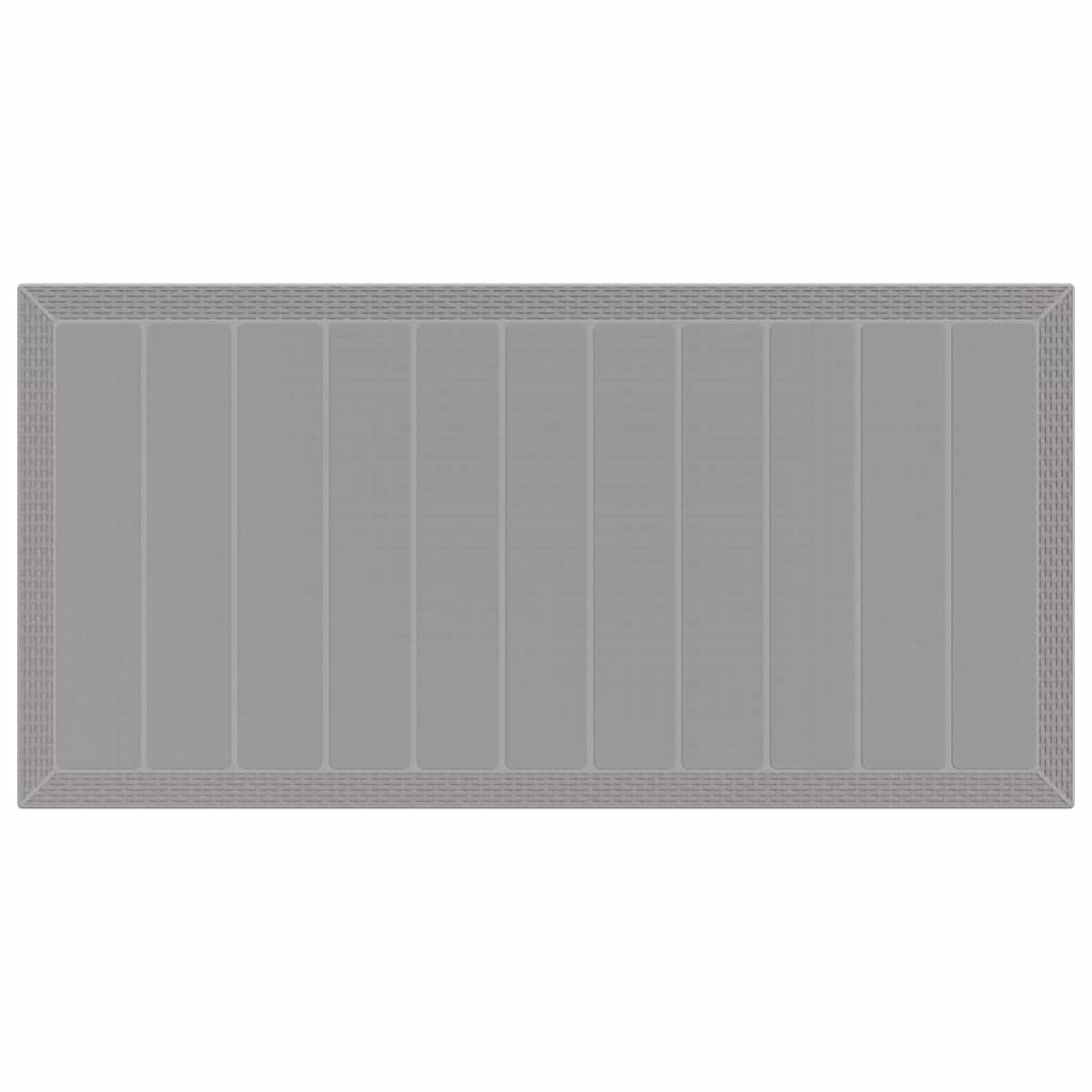 Garden Table Light Grey 200 x 100 x 73 cm Poly Rattan