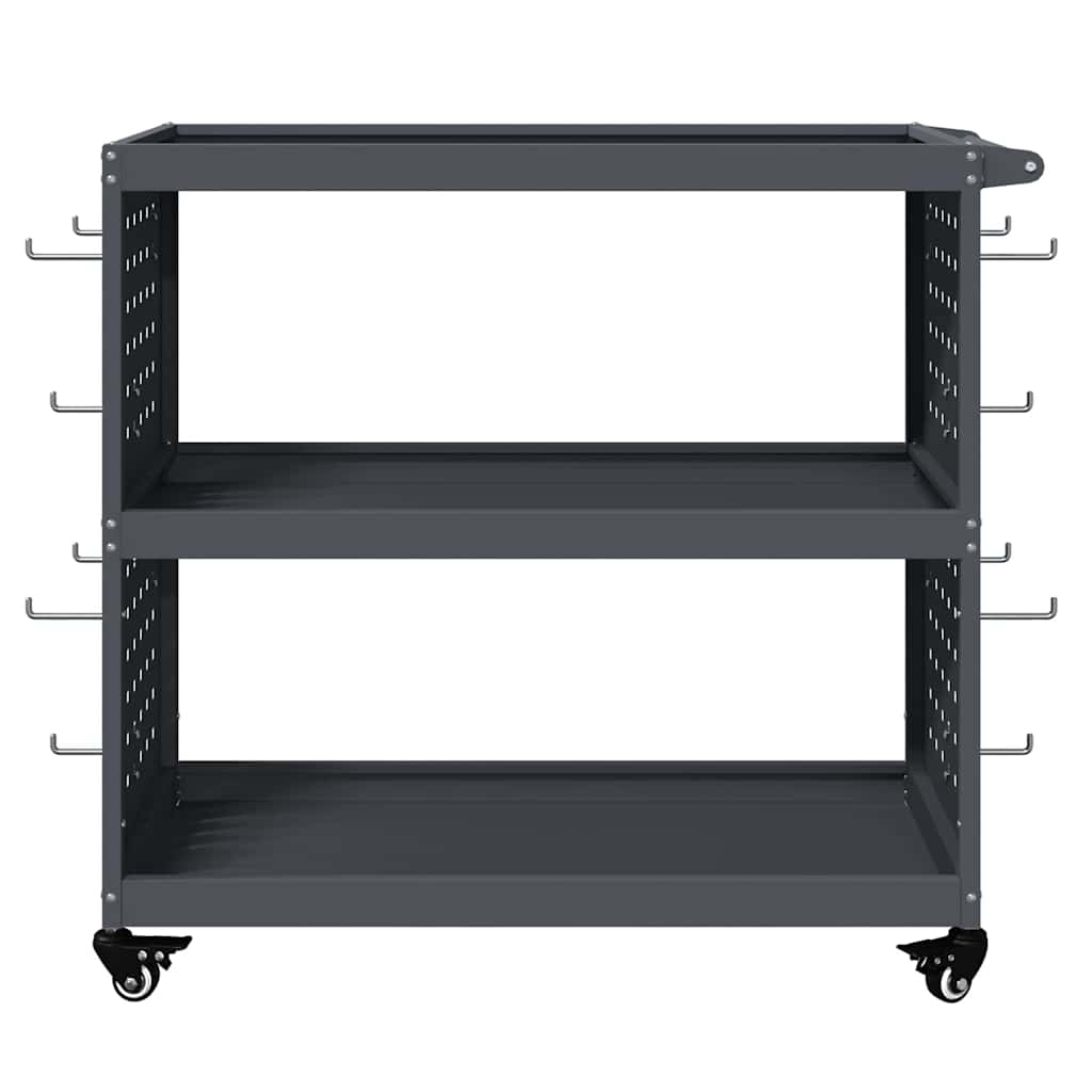 vidaXL Tool Trolley Anthracite 75 x 35 x 73 cm Cold-rolded steel