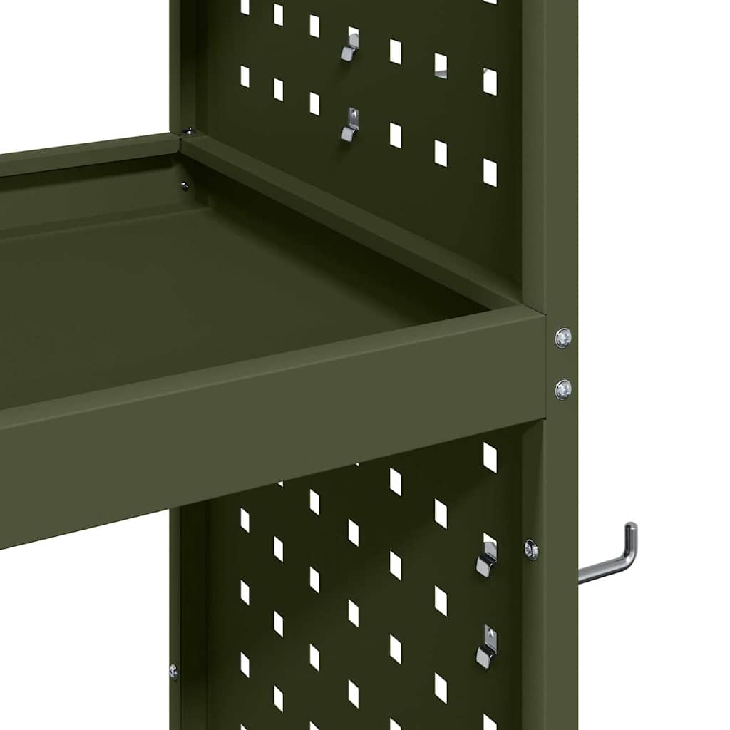 Tool Trolley Olive Green 65 x 35 x 111 cm Cold-rolled Steel