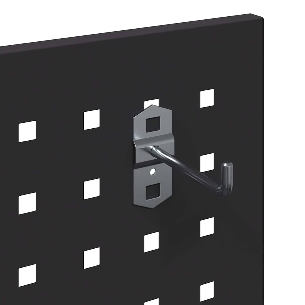 vidaXL Tool Trolley Manual Black 65 x 35 x 111 cm Cold-rolded steel