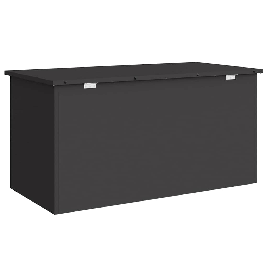 Garden Storage Cushion Box Steel 100 x 50.5 x 50 cm 220 Black